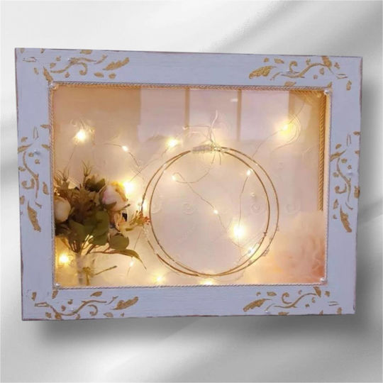 Hochzeitskronen-Etui Fotografierahmen Rechteck Braun 30x40εκ.
