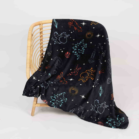 Lucktora Κουβέρτα Fleece Μονή 160x220εκ. Πολύχρωμη