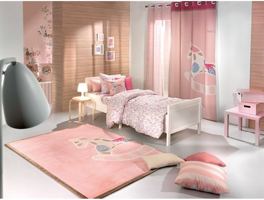 Saint Clair Perdea pentru Copii cu Tresă Roz 1752030115036 160x240buc