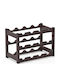 Bakaji Free Standing Wooden Wine Cabinet for 12 Bottles Brown 43.5x24x30cm