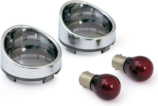 Set Kristalle Blinker Visier Harley Davidson Rot Chrom