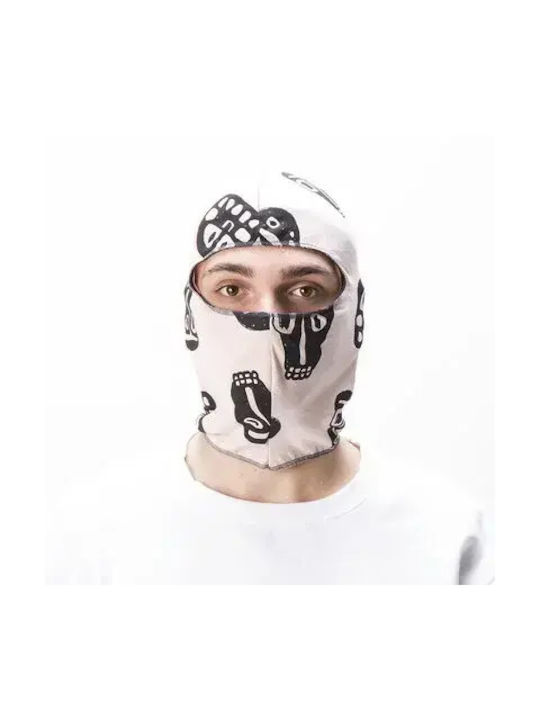 Heads 2 Full Face Motorcycle Rider Balaclava Cotton White Color