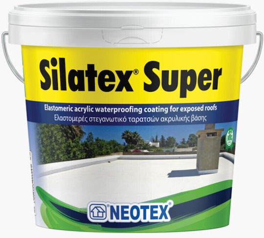 Neotex Silatex Super Еластомерно Акрилно Водоустойчиво 5кг Бяло