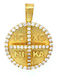 Drandakis Charm Talisman Constantine with Stones from Gold 14K with Zircon