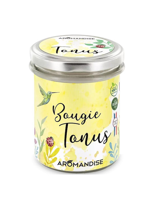 Aromandise Aromatisches Soja-Kerze im Gefäß mit Zitronen-Duft 150gr