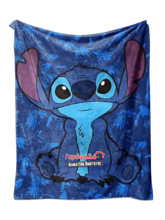 Velvet Stitch Blue Blanket 220x160cm