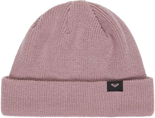 Folker Beanie Beanie with Rib Knit in Purple color