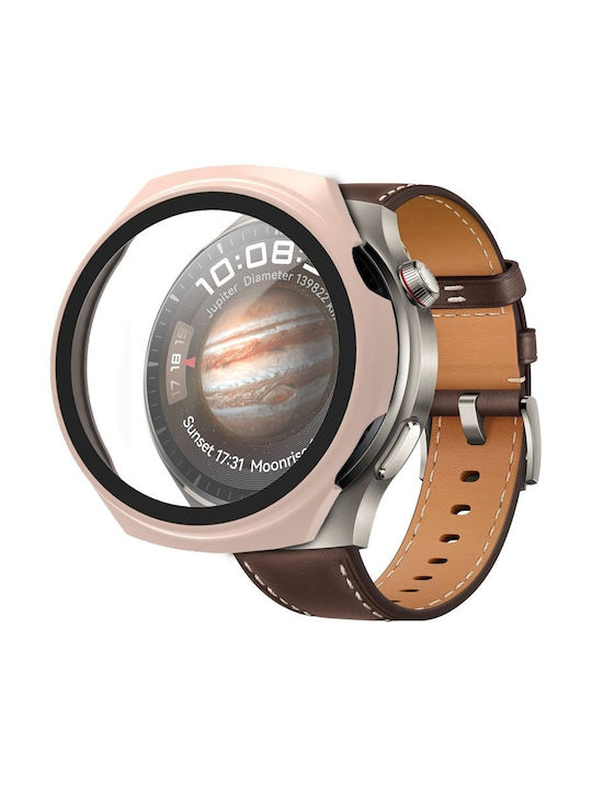 Plastikhülle mit Glas in Rosa Farbe für Huawei Watch 4 Pro