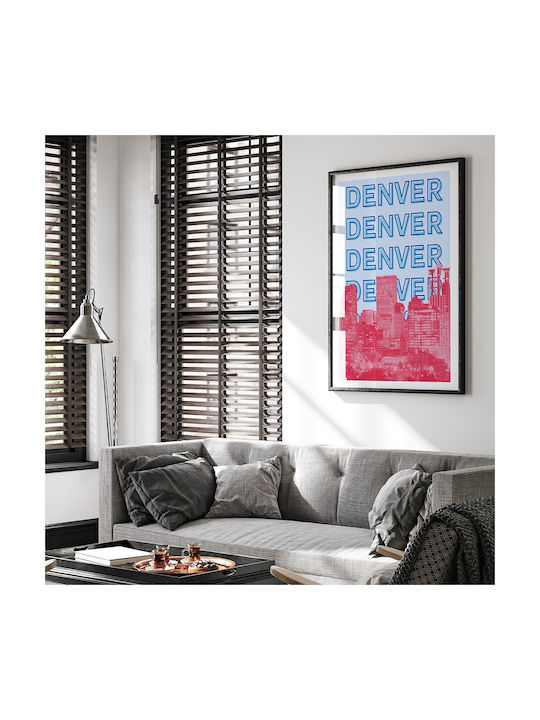 Poster Denver Pop Art Pst25519 21cm X 30cm Λευκό Κάδρο Pvc