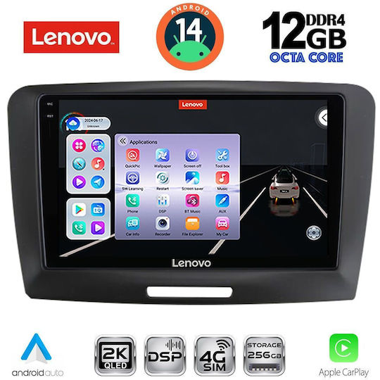 Lenovo Car Audio System for BMW X1 / X3 / X4 Skoda Superb 2008-2015 (Bluetooth/USB/WiFi/GPS/Apple-Carplay/Android-Auto) with Touch Screen 9"