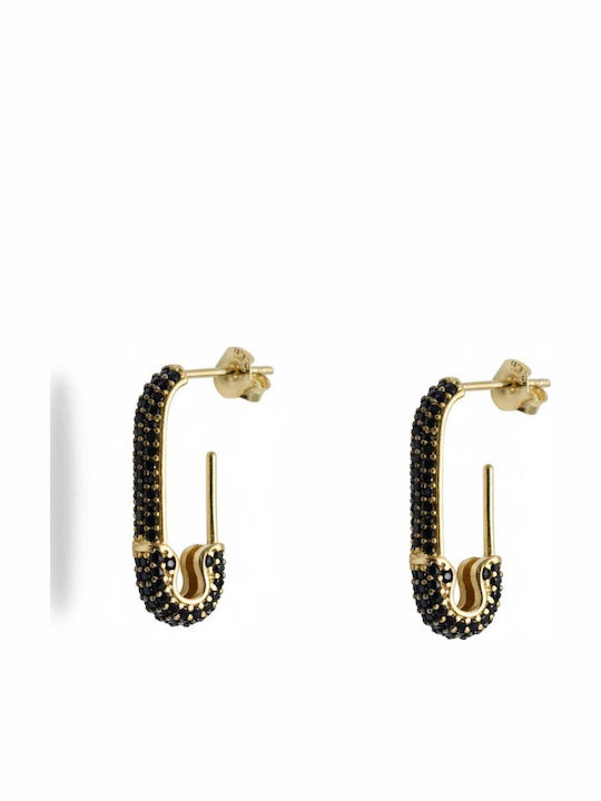 Gatsa Earrings made of Silver Gold Plated with Stones