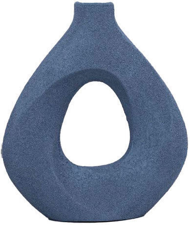 InTheBox Διακοσμητικό Βάζο Αλουμινίου Med Vase Μπλε Φ22xΥ25cm