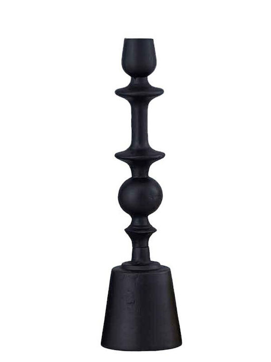 InTheBox Antiqua Candle Holder Aluminum Αλουμινένιο in Black Color 9x9x34cm 1pcs