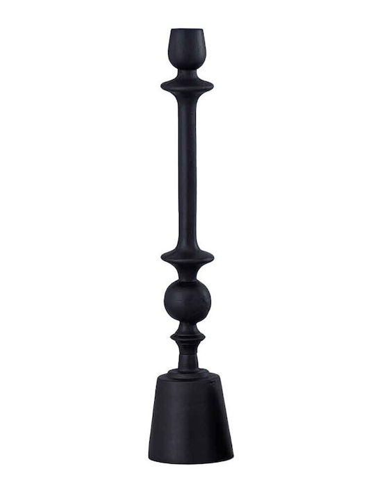 InTheBox Antiqua Candle Holder Aluminum Αλουμινένιο in Black Color 9x9x45cm 1pcs
