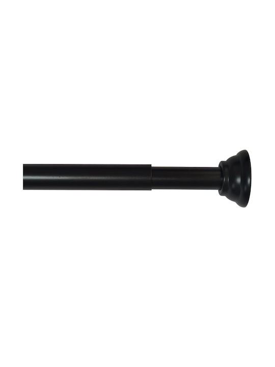 Central Home Metallisches Vorhangstangen Druck Einzeln 120cm Schwarz Matt