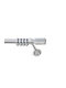 Anartisi Metallic Curtain Pole Inox Double with Rail Φ25mm 160cm Nickel Satin