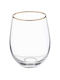 Secret de Gourmet Set of Glasses Water made of Glass in Gold Color 6pcs