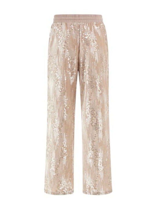 Guess Femeiesc Tesatura Pantaloni Salmon Guess Femeiesc Tesatura Pantaloni Salmon