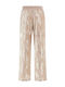 Women's Fabric Trousers Salmon with Sequins