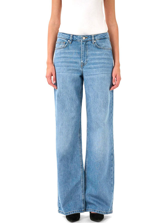 High Rise Women's Jean Pants in Wide Leg Style