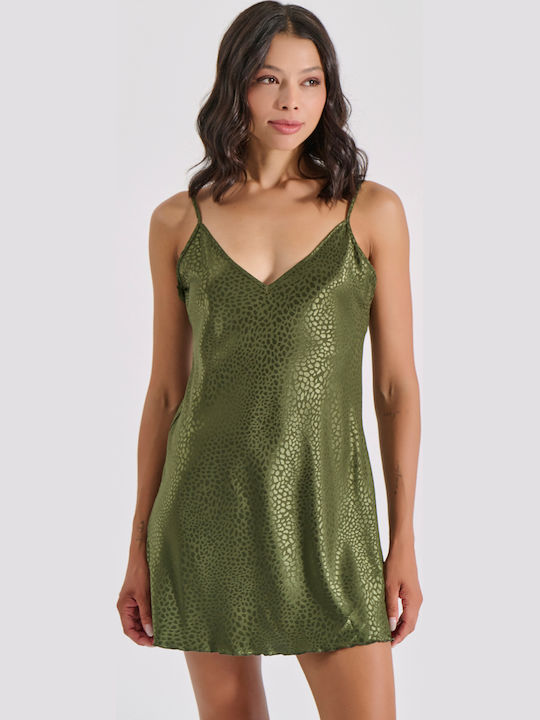 Milena by Paris Winter Women's Nightdress Olive