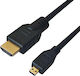 Yenkee HDMI 2.0 Premium High Speed 4K 60Hz HDR Kabel HDMI-Stecker - Mikro-HDMI-Stecker 1,5m Schwarz