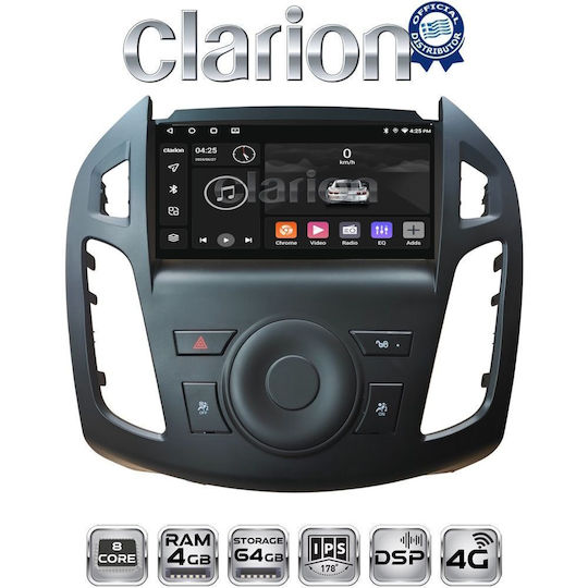 Clarion Auto-Audiosystem für Ford Transit Connect 2013 > 2017 (Bluetooth/USB/WiFi/GPS/Apple-Carplay/Android-Auto)