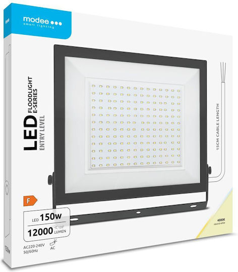Modee Lighting Στεγανός Προβολέας LED 150W Φυσικό Λευκό 4000K IP65