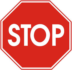 Σημα Αυτοκολλητο Οκταγωνο Stop 11x11cm