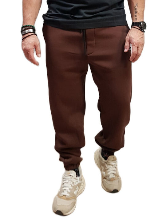 Vinyl Art Clothing Παντελόνι Φόρμας Brown