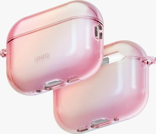 Uniq Θήκη Σιλικόνης με Γάντζο σε Ροζ χρώμα για Apple AirPods Pro 3