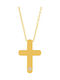Jools Women's Cross from Gold Plated Silver with Chain