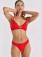Milena by Paris Underwear Set with Bralette & String Red