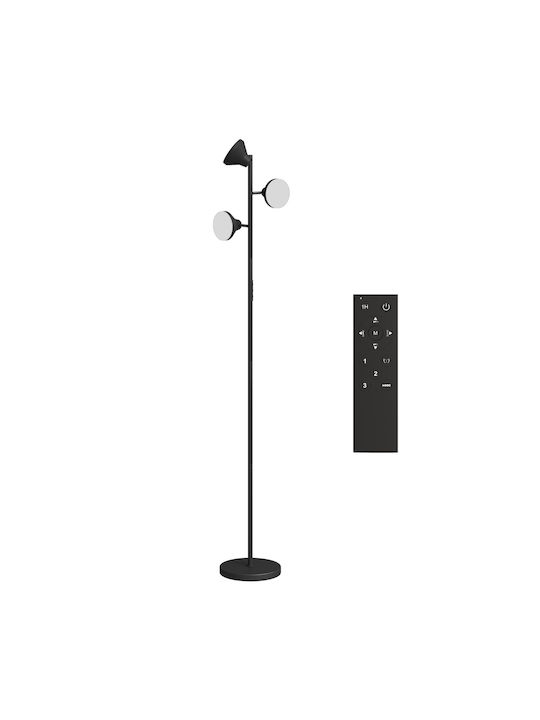 LED Floor Lamp with RGB Light Black