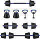 vidaXL Dumbbell Set with Bar Total Weight 30kg with Stand