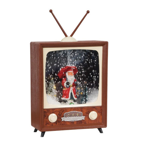 Χριστουγεννιάτικη Διακοσμητική Tv – Χιονόμπαλα Φως Μουσική & Χιόνι Usb 30x10,7x30cm L26183