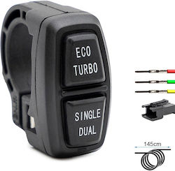 Eco Turbo Single Dual Button Panel 1.5m Sm Connector