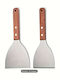 Set 2 Piese Spatule Pentru Grătar Bbq Mâner Din Lemn