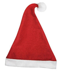 Santa Claus Fabric Cap Red-White 27x35cm Homie 93-1183