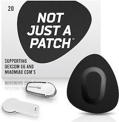 Not Just A Patch Original Wasserdichtes Pflaster Sensor Freestyle Libre 2 Plus Dexcom G6 Sibionics Gs1 & Medtronic Guardian 20 Stück – Schwarz