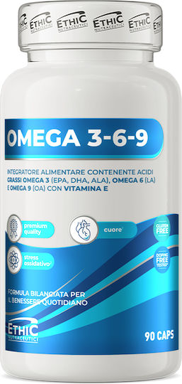 EthicSport Ωμέγα 3 6 9 Ιχθυέλαιο / Λινέλαιο 250mg 90 ταμπλέτες 90 κάψουλες