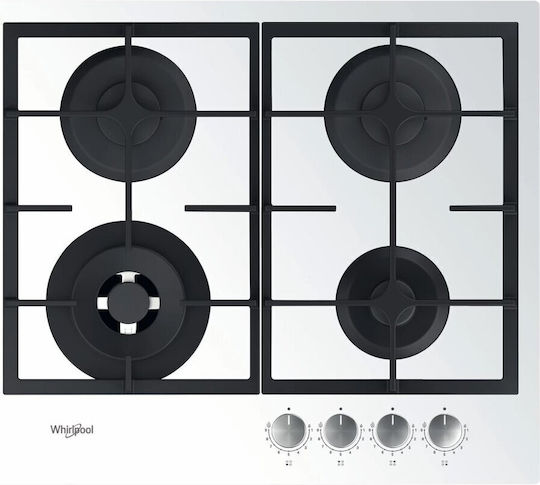 Whirlpool Gas Cooktop Autonomous 60x51εκ. White