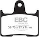 Motorradbremsbeläge Ebc Gtr1400 08-16/zzr1400 06-16/gsxr1000 01-06 Rückseite Fa 254 V