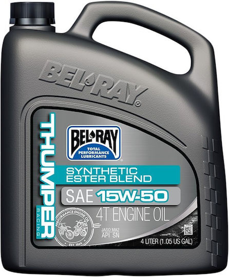 Bel-Ray Thumper Blend 15W-50 Λάδι Μοτοσυκλέτας για Τετράχρονους Κινητήρες 4lt