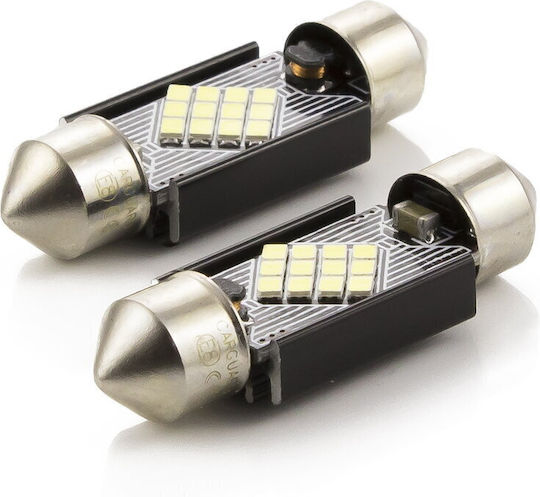 CarGuard Lampen Auto C5W / C10W Canbus LED Weiß 12V 3W 2Stück
