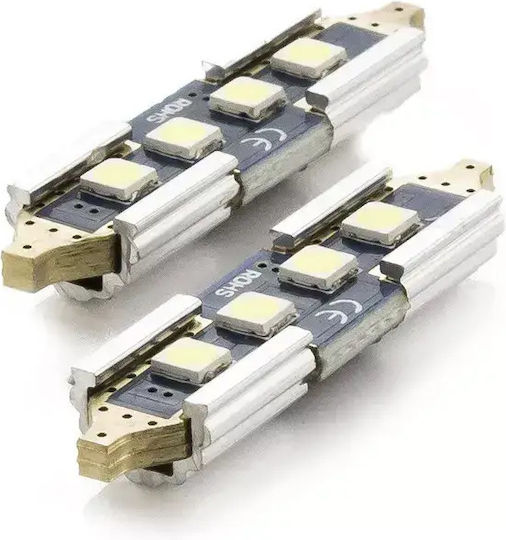 CarGuard Лампи Автомобила C5W Canbus LED Бял 12V 5W 2бр