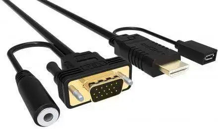 Cablu Hdmi La Vga Audio Micro Usb Alimentare 1.8m Well