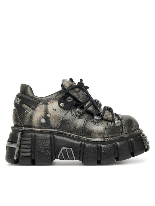 New Rock Turnschuhe Schwarz
