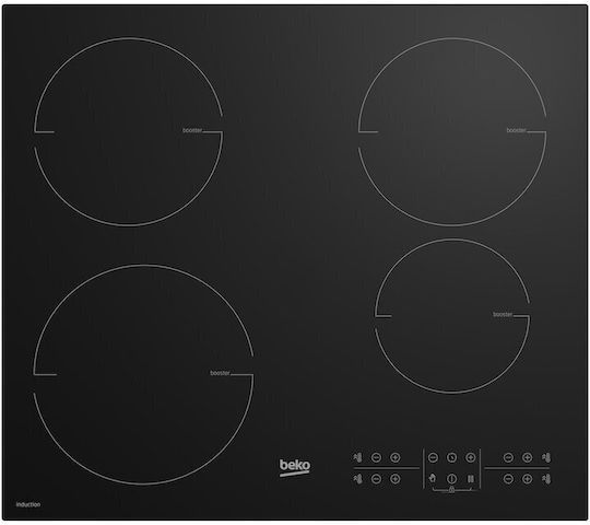 Beko Plită cu Inducție Autonom cu Funcție de Blocare 59x52εκ.