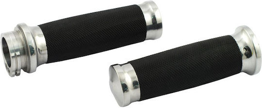 Σετ Χειρολαβές Μοτοσυκλέτας Harley Davidson '74-'22 Single Dual Throttle Cables Handlebar Grip Set Caliber Polished